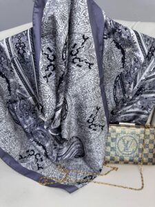 Etro Desen Pamuk İpek Şal -49733 - Antrasit