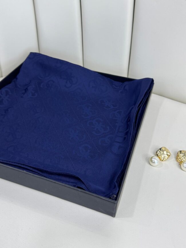 GUESS ÇİFT TARAFLI KAŞMİR İPEK EŞARP 7859- Lacivert