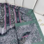 Etro Desen Pamuk İpek Şal 49733 -Zeytin Yeşili