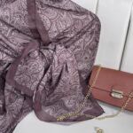 Mandala Desen Pamuk İpeksi Şal - 452366- Kahve