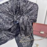 Mandala Desen Pamuk İpeksi Şal - 452366- Siyah