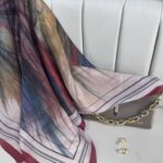 Karnaval Desen Pamuk İpeksi Eşarp- 457896- Mürdüm