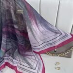 Karnaval Desen Pamuk İpeksi Eşarp- 457896- Magenta