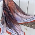 Karnaval Desen Pamuk İpeksi Eşarp- 457896-Bal Kabağı