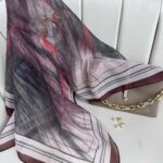 Karnaval Desen Pamuk İpeksi Eşarp- 457896- Çikolata