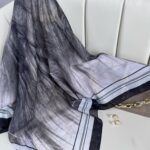 Karnaval Desen Pamuk İpeksi Eşarp- 457896- Dumanlı Siyah