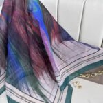 Karnaval Desen Pamuk İpeksi Eşarp- 457896- Yeşil