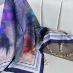 Karnaval Desen Pamuk İpeksi Eşarp- 457896- Gece Mavisi