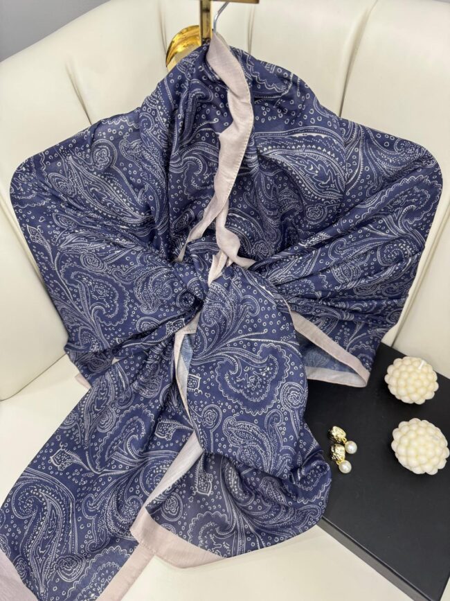 Asil Desen Pamuk İpeksi Şal -452103- Vanilya