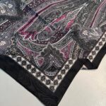 Çini Desen Pamuk İpek Şal 7458- PEMBE GÖLGESİ