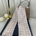 LV Twill Eşarp -124565-Koyu Krem