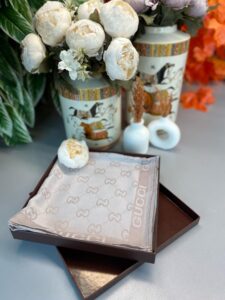 GUCCİ ÇİFT TARAFLI KAŞMİR İPEK EŞARP 7859- TAŞ