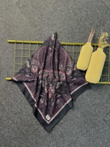 Naturel Pamuk İpek Eşarp-545658-Gizemli Gül