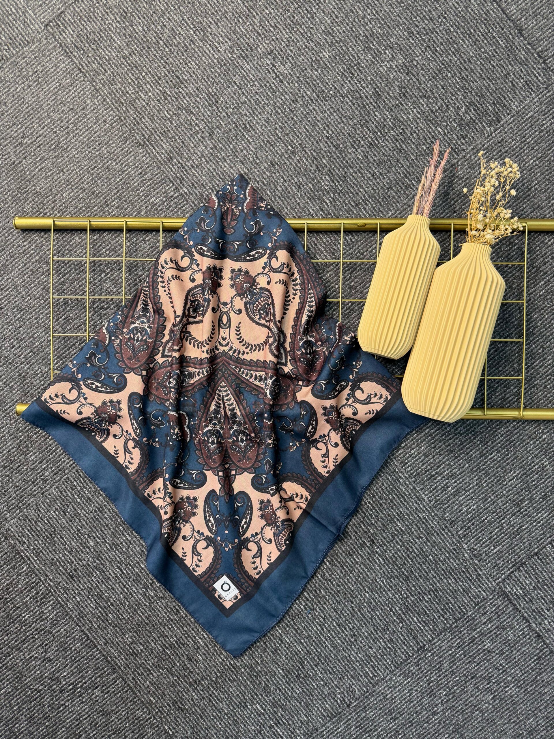 Naturel Pamuk İpek Eşarp-545658-Saklı Bahçe