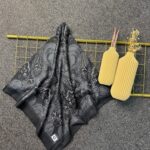 Naturel Pamuk İpek Eşarp-545658-Siyah İnci