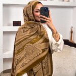 Touch İthal Pamuk İpek Şal 63454 –Hardal