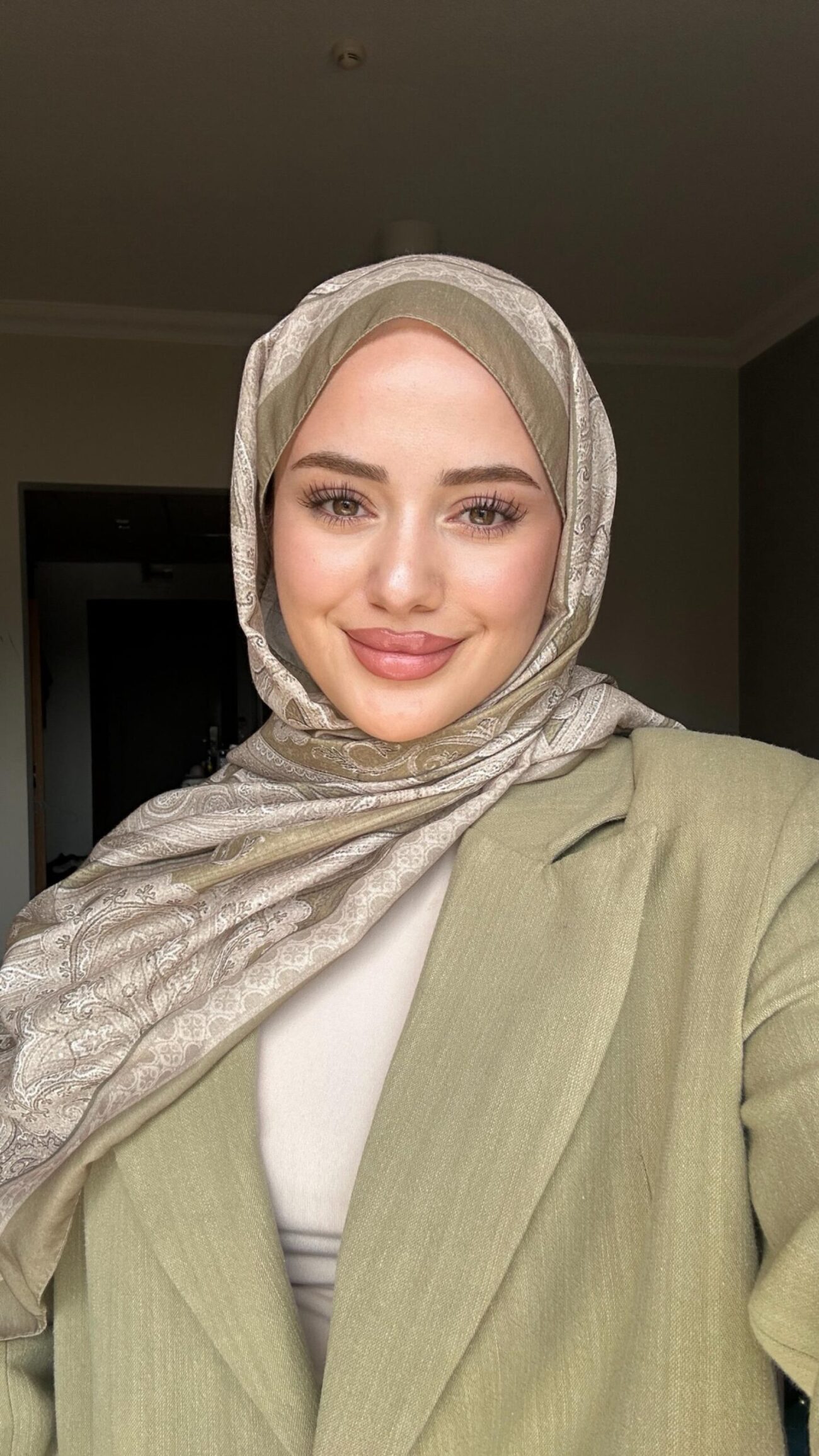 Etro Pamuk İpek Şal -987654- Yağ Yeşili