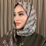 Guess Çift Taraflı Kaşmir İpek Şal- 7860- Kahve