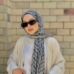 Valentino Çift Taraflı İtalyan Pamuk İpek Şal 44117 - Gri Siyah