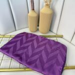 Eğimli Baklava Desen İpeksi Jakar Şal - 741256 - Lavanta