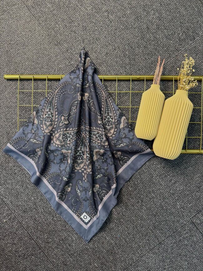 Naturel Pamuk İpek Eşarp -545658-Kül Yaprağı