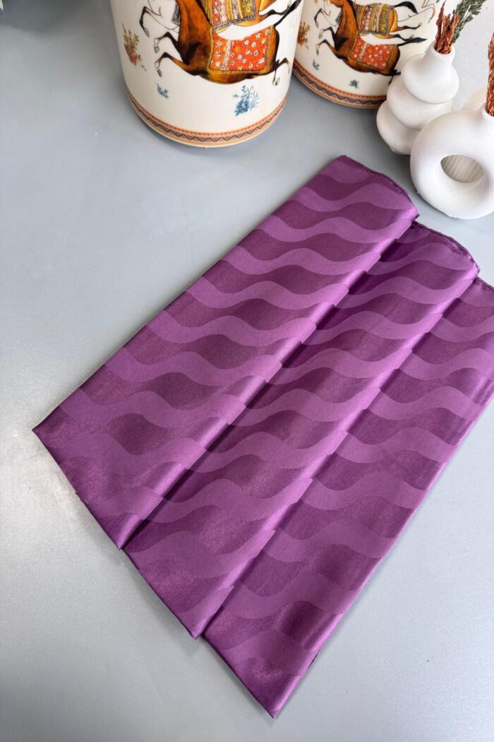 Su Yolu Pamuk Jakar Şal - Menekşe