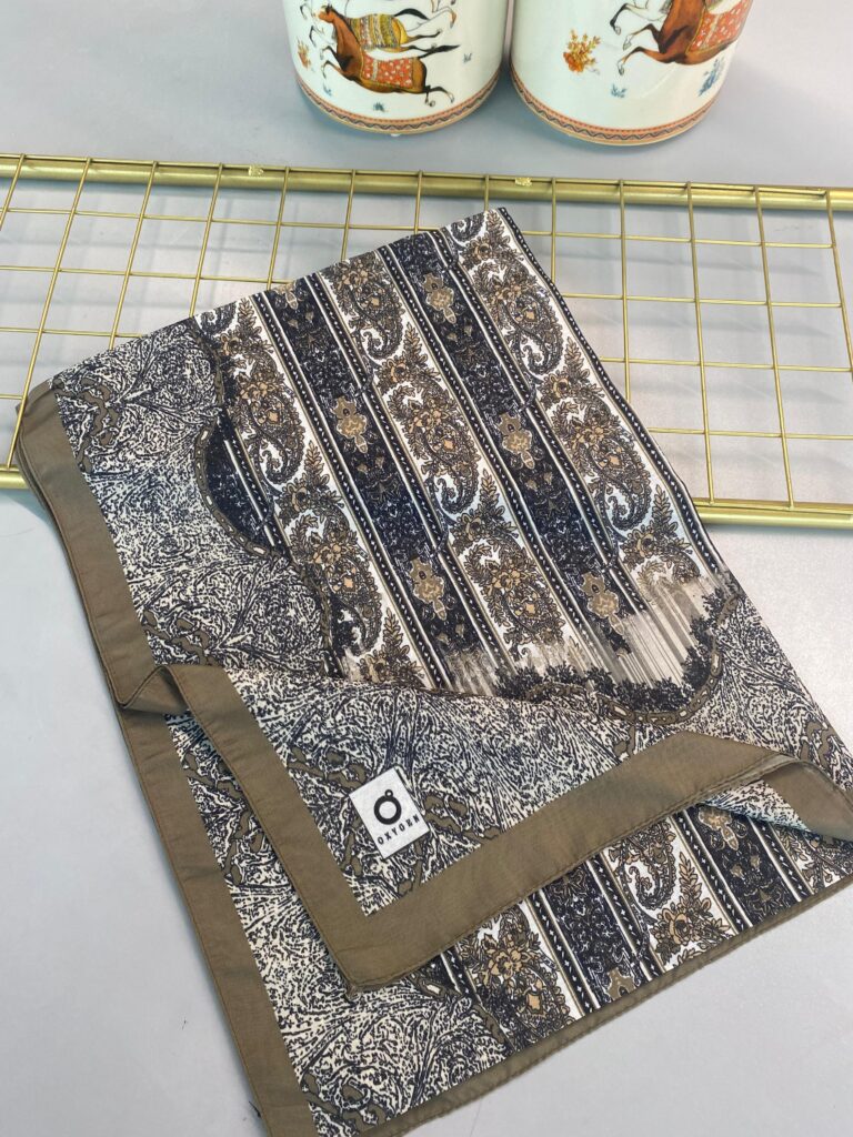 Etro Desen Pamuk İpek Şal 49733 - Caramel Camel