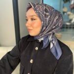 Etro Desen Pamuk Soft Eşarp 27091 - indigo