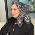 Etro Desen Pamuk Soft Eşarp 27091 - Eflatun