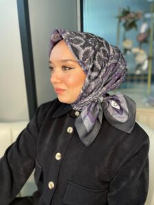 Etro Desen Pamuk Soft Eşarp 27091 - Eflatun