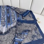 Etro Desen Pamuk İpek Şal 49733 -İnci Mavisi