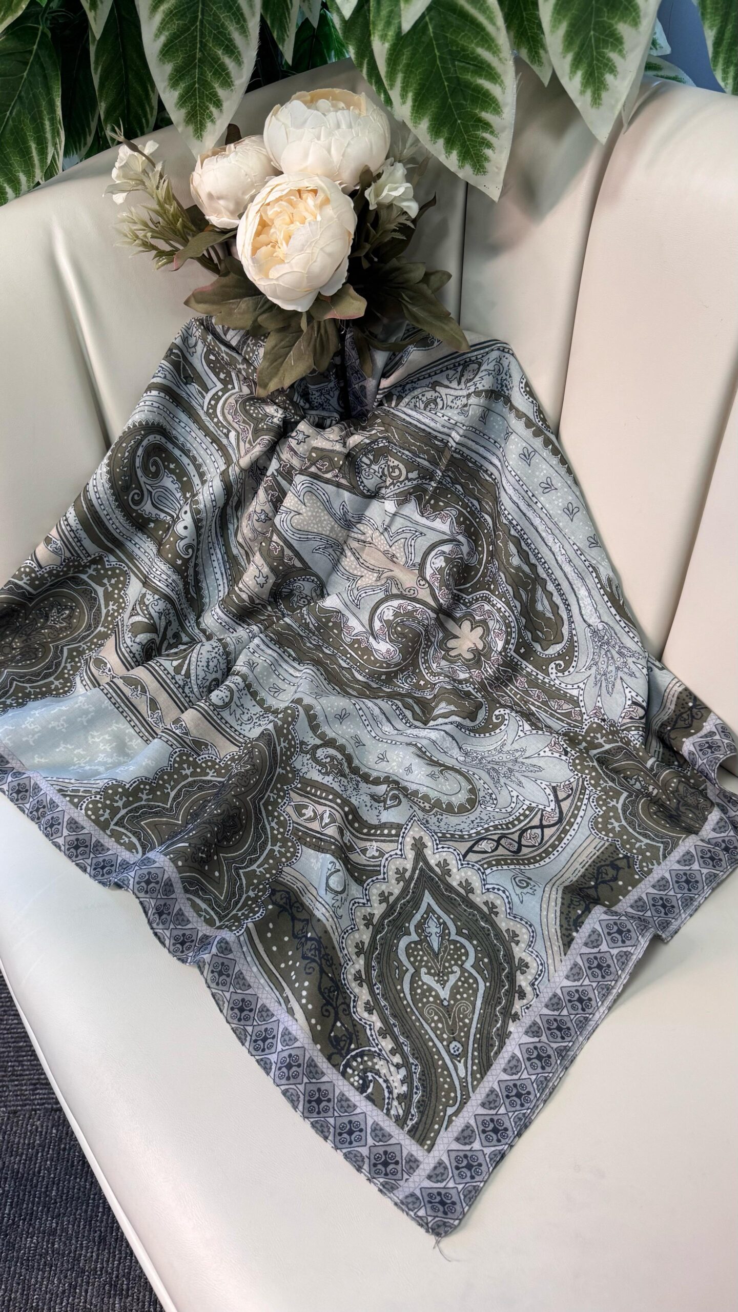 Etro Pamuk İpek Şal -987654- Küf Yeşili