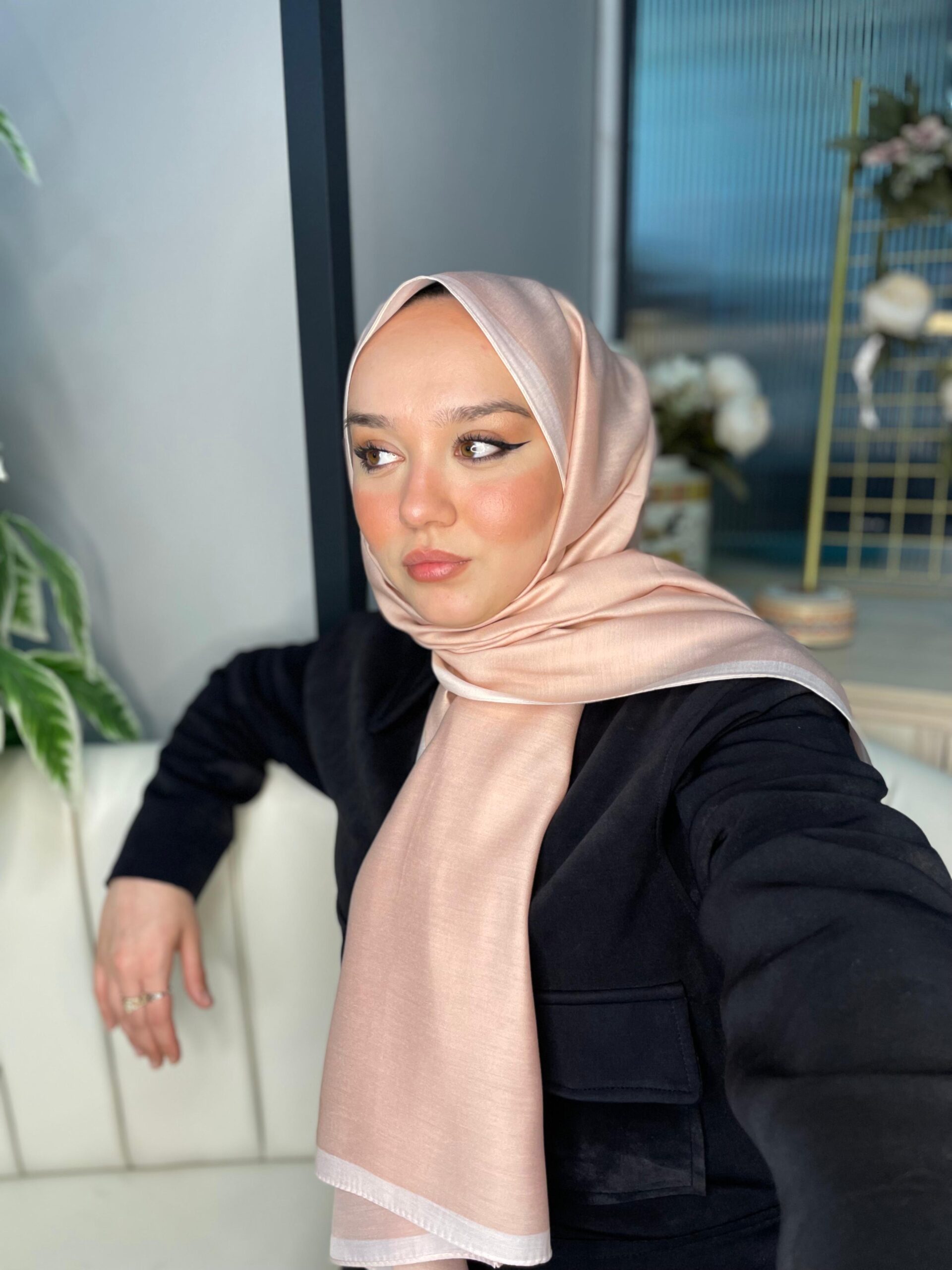 Modal Pamuk İpek Şal 55451 - Somon