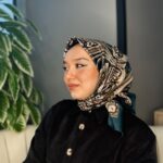 Retro Desen Pamuk Soft Eşarp 27092 - Zümrüt