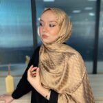 Qoza Desen İpeksi Jakar Şal - Bronz