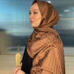 Qoza Desen İpeksi Jakar Şal - Toprak