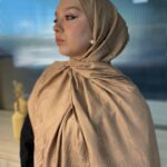 Özgün Desen İpeksi Jakar Şal - 75989- Camel