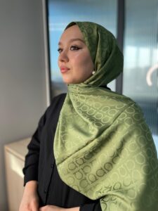 Salvatore Desen İpeksi Jakar Şal-72751 - Çimen Yeşili