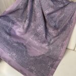 Sarmaşık Desen Pamuk İpek Şal -41200- Eflatun