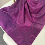 Sarmaşık Desen Pamuk İpek Şal -41200- Leylak