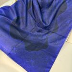 Sarmaşık Desen Pamuk İpek Şal -41200- Morcivert