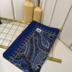 Etro Pamuk İpek Şal -987654-Gizemli Mavi