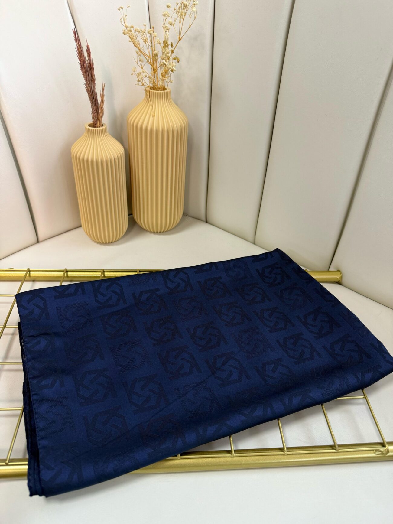 K Desen İpeksi Jakar Şal-997788-Gölge Mavi