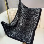 Touch ithal Leopar Pamuk İpek Şal-415420-Siyah-Gri