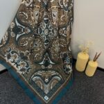 Etro Desen Pamuk Soft Eşarp 27091 - Kahve-Petrol