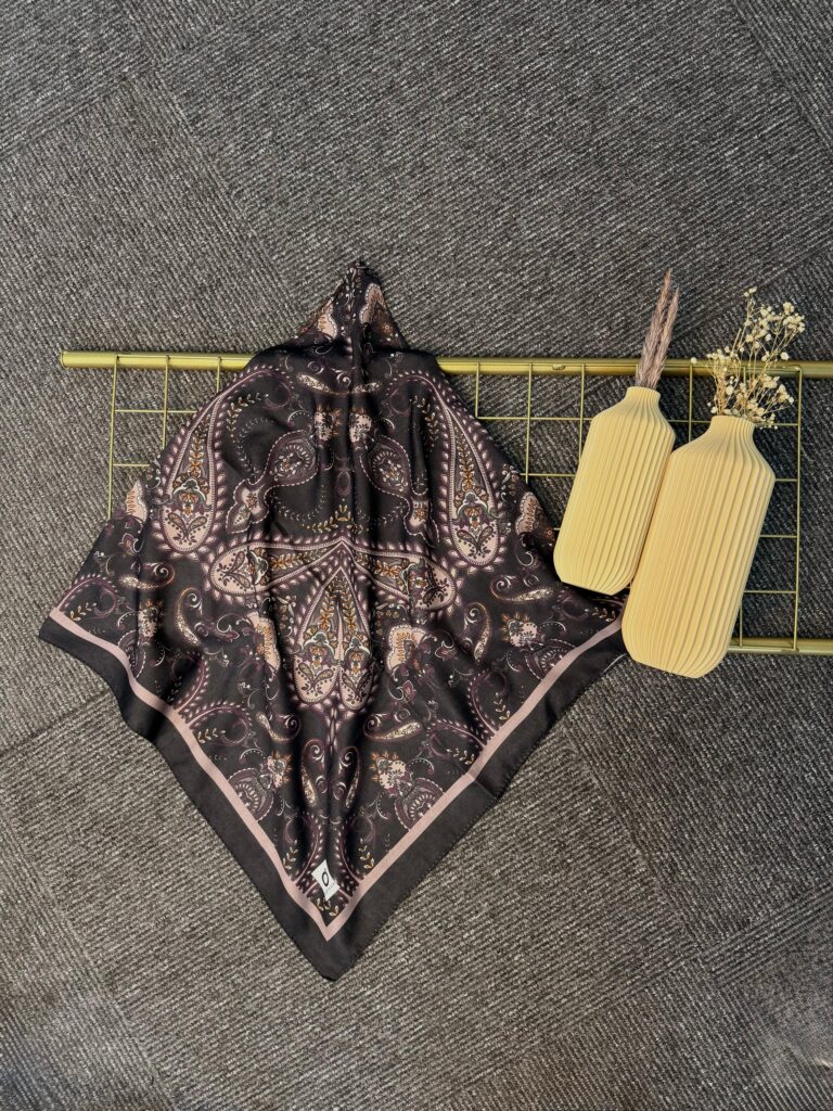 Naturel Pamuk İpek Eşarp-545658-Gece çiçeği