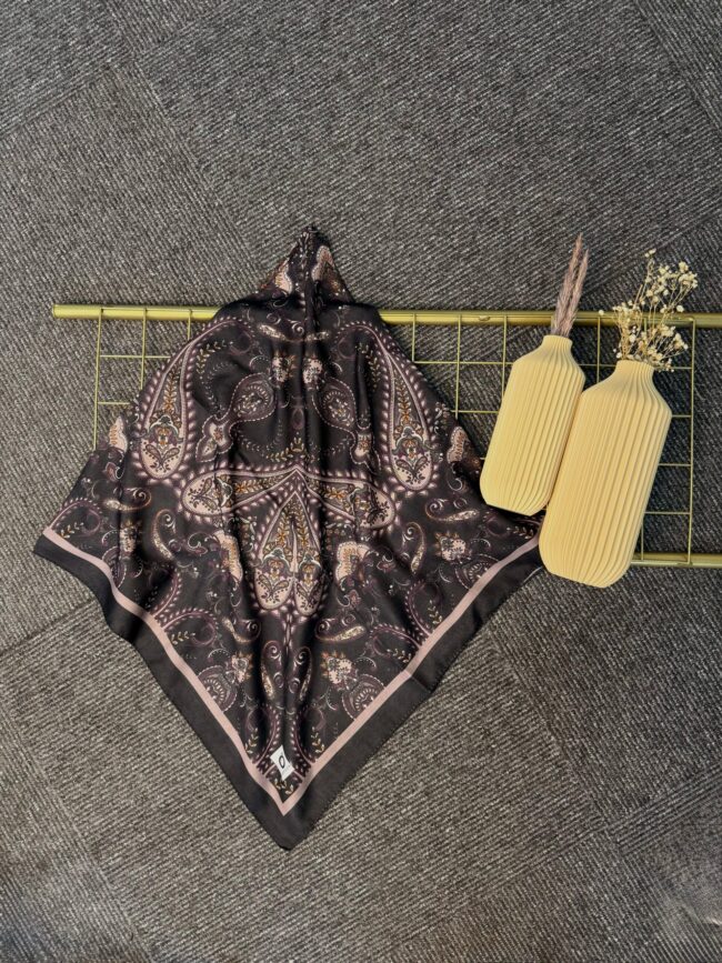 Naturel Pamuk İpek Eşarp-545658-Gece çiçeği