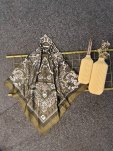 Etro Pamuk İpek Eşarp-27091-Yeşil Harmoni