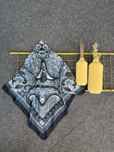 Etro Desen Pamuk Soft Eşarp 27091 -Antrasit