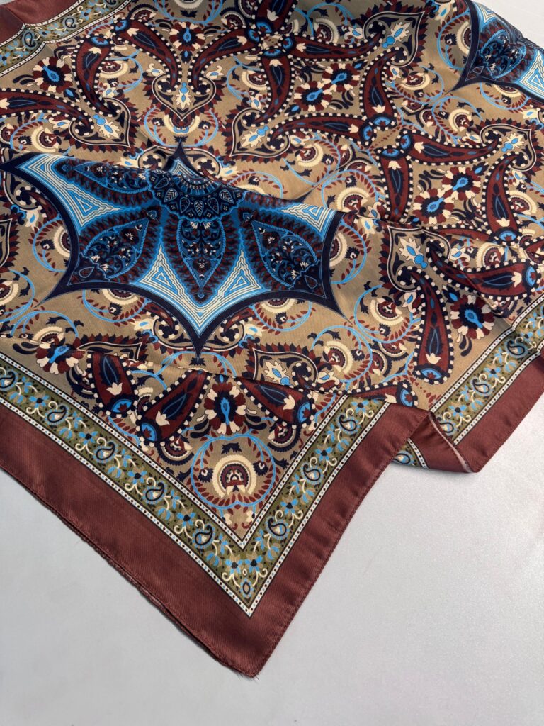 Etro Buta Desenli Pamuk Soft Şal - 377350 - Bordo Vizon